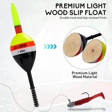 4pcs Lighted Slip Bobbers Fishing Floats Glow Spring Bobber Crap 1.5/1.75/2In