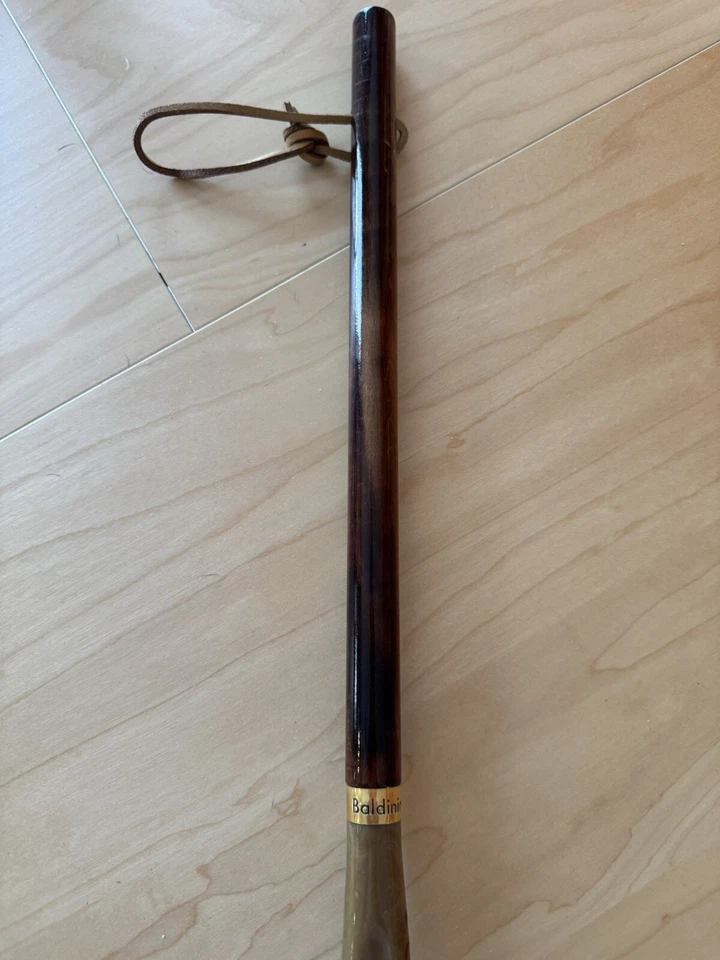 Baldinini Raro Caparazón de Tortuga Zapato Cuerno 22" Mango de Madera Hecho en Italia Foto 3 de 4