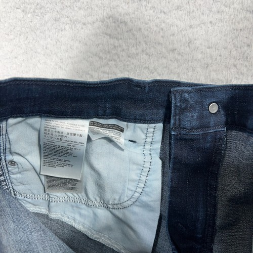 Levis 505 Straight Jeans Womens 30x32 (30x30) Blue Dark Wash Stretch Red Tab - Picture 7 of 10
