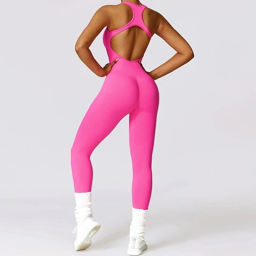 Gym Suit Damen Rückenfrei Yoga Suit Sportswear SetS Damen Sport Overall Female - Bild 5 von 29