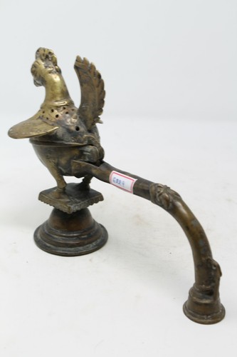 Antique Original Genuine Bronze Peacock Bird Incense Burner With Handle NH6229 - Picture 9 of 12