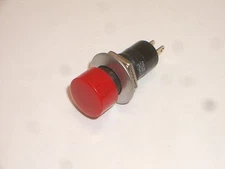 GC ELECTRONICS 35-422R SPDT ON-OFF RED PUSHBUTTON SWITCH 1A 250VAC