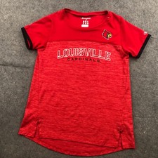 Louisville Cardinals Shirt Womens Small Red Short Sleeve Spell Out Champion