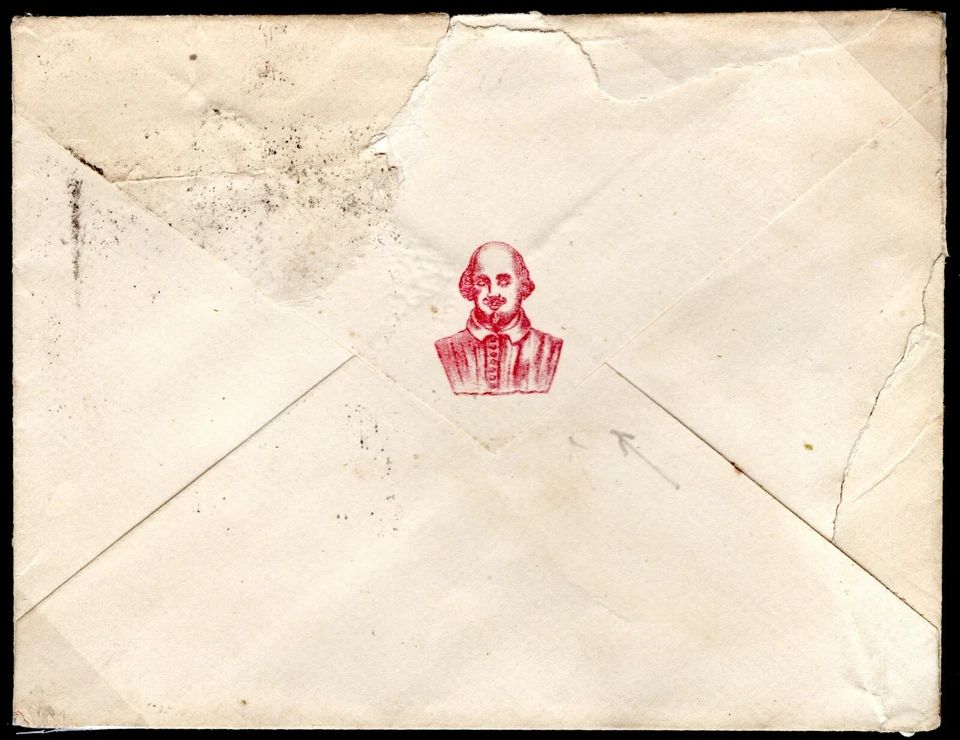 GB QV Cover *SHAKESPEARE* VIGNETTE 1888 1d Pink Stationery Envelope HOSTER E39a — 第 2/4 张图片