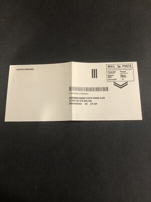 nintendo super power club mailer envelope