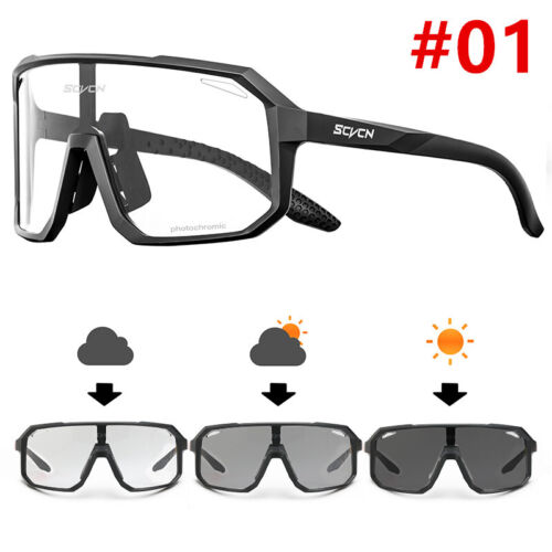 Photochromic Cycling Glasses Sports MTB Sunglasses UV400 Running Driving Goggles - Picture 18 of 23