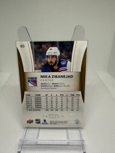 Mika Zibanejad 2022 Upper Deck Trilogy Trading Card New York Rangers NHL Hockey - Bild 2 von 2