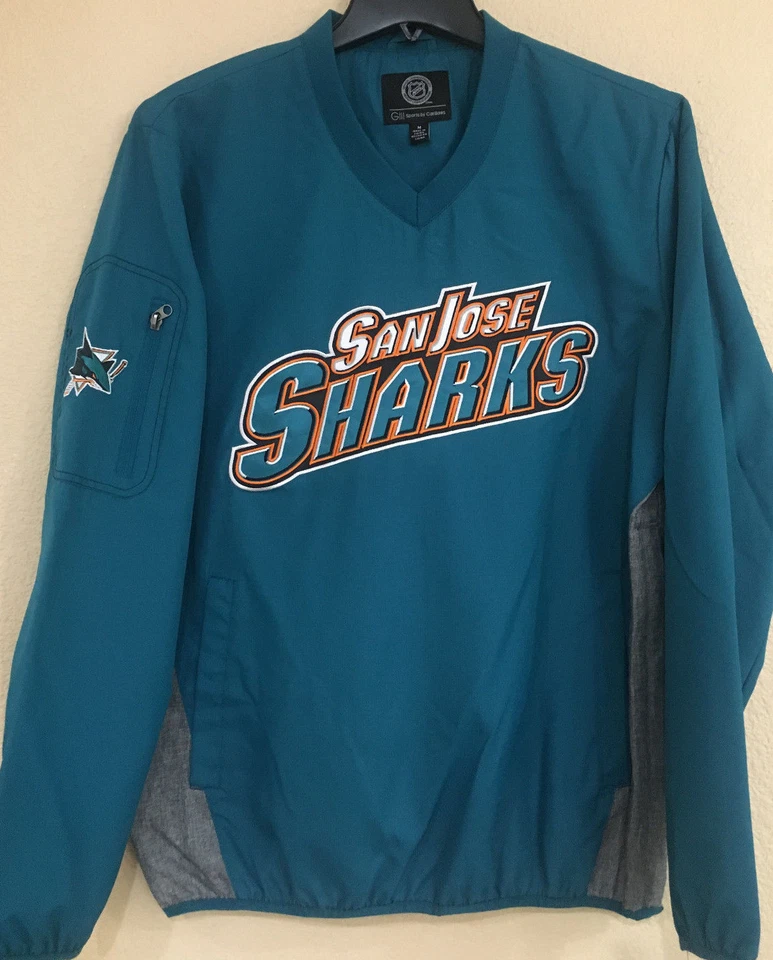 Pulôver leve San Jose Sharks cor azul-petróleo por G-III Sports - Imagem 3 de 4