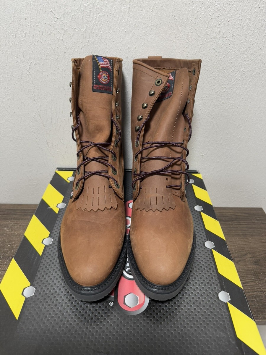 Justin Conductor Work Boots 8” Electrical Soft Toe Work 760  display picture 3