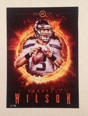 Russell Wilson #Rof-Rw Seahawks# Ed Sich / 99 Made 5x7 2014 Topps Ring Of Fire