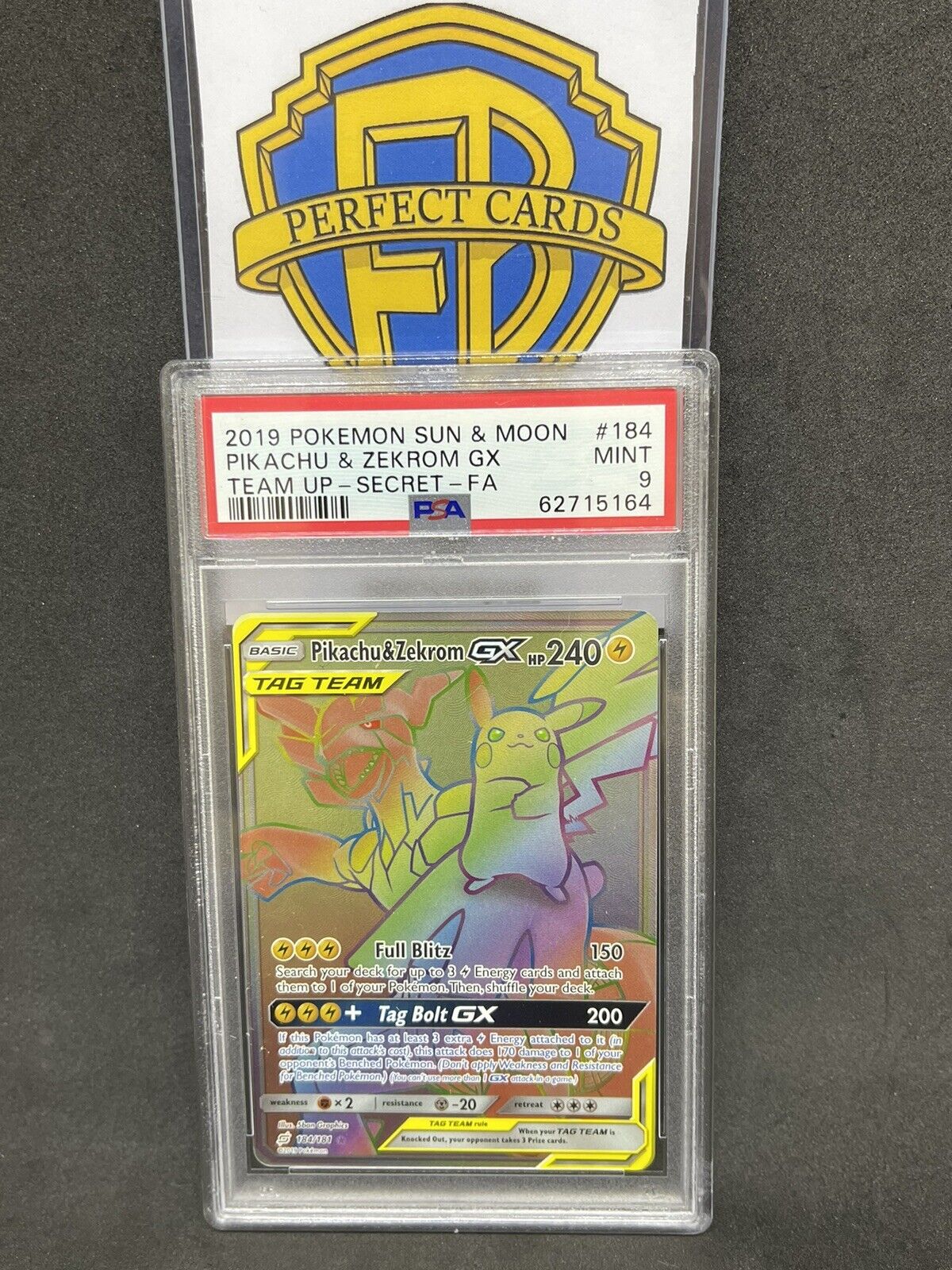 Pikachu & Zekrom GX - 184/181 - Hyper Rare