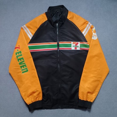 Used 7-Eleven Thailand Delivery Nylon Jacket Multiple Stained XL Staff Workwear