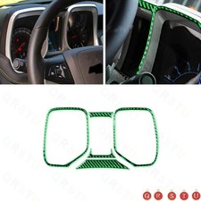 5pcs Dashboard Frame Panel Trim For Chevrolet Camaro 2010-15 Green Carbon Fiber 5pcs Dashboard Frame Panel Trim For Chevrolet Camaro 2010-15 Green Carbon Fiber