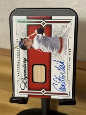 2024 Panini National Treasures Carlton Fisk Emerald Legendary Lumber Signature/5