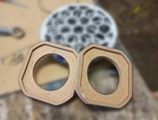  COPPIA SUPPORTO  DIMA ALTOPARLANTI TWEETER  QUADRATI CIARE CT 440 MDF  