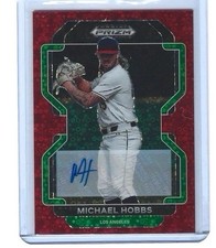 2022 Panini Prizm Draft Picks MICHAEL HOBBS Auto Red Disco Foil /99 Angels