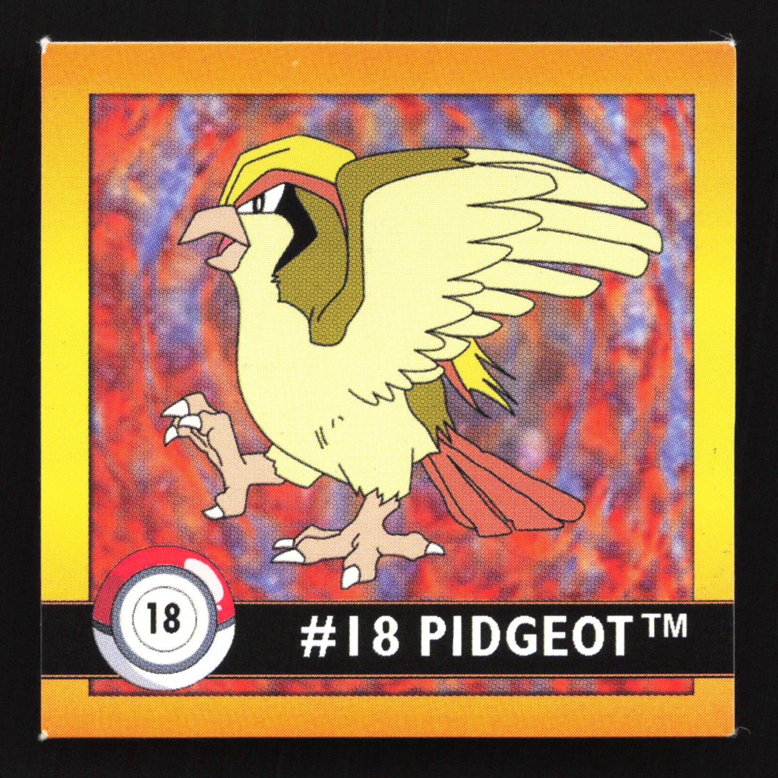 Pidgeot 18 1999 Artbox Flipz Pokemon Stickers Series 1 Pokemon Card