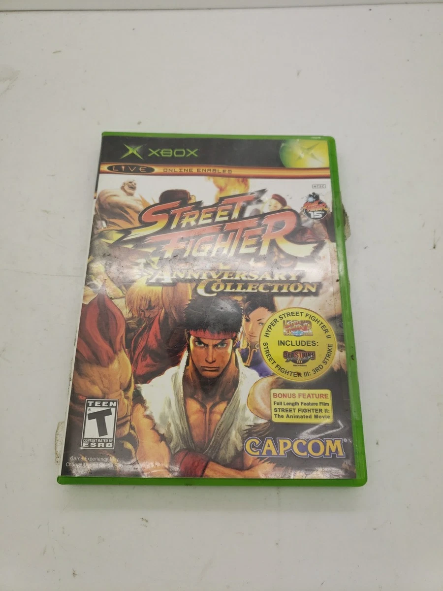 Jeu Street Fighter 2004 PAL Street Fighter Anniversary Collection - Xbox (2004) Version PAL Complète Avec Manuel, En Très Bon état Street Fighter Collection Complète 2004