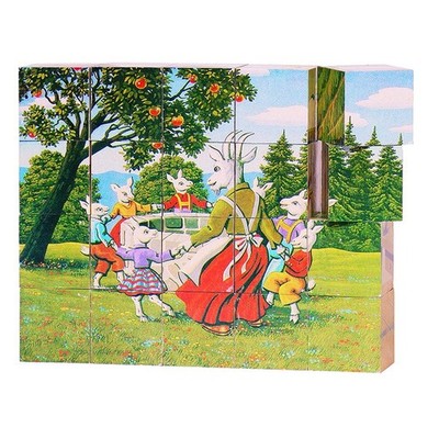 Goki 57877 Fairy Tale, Cube Puzzle, Mixed