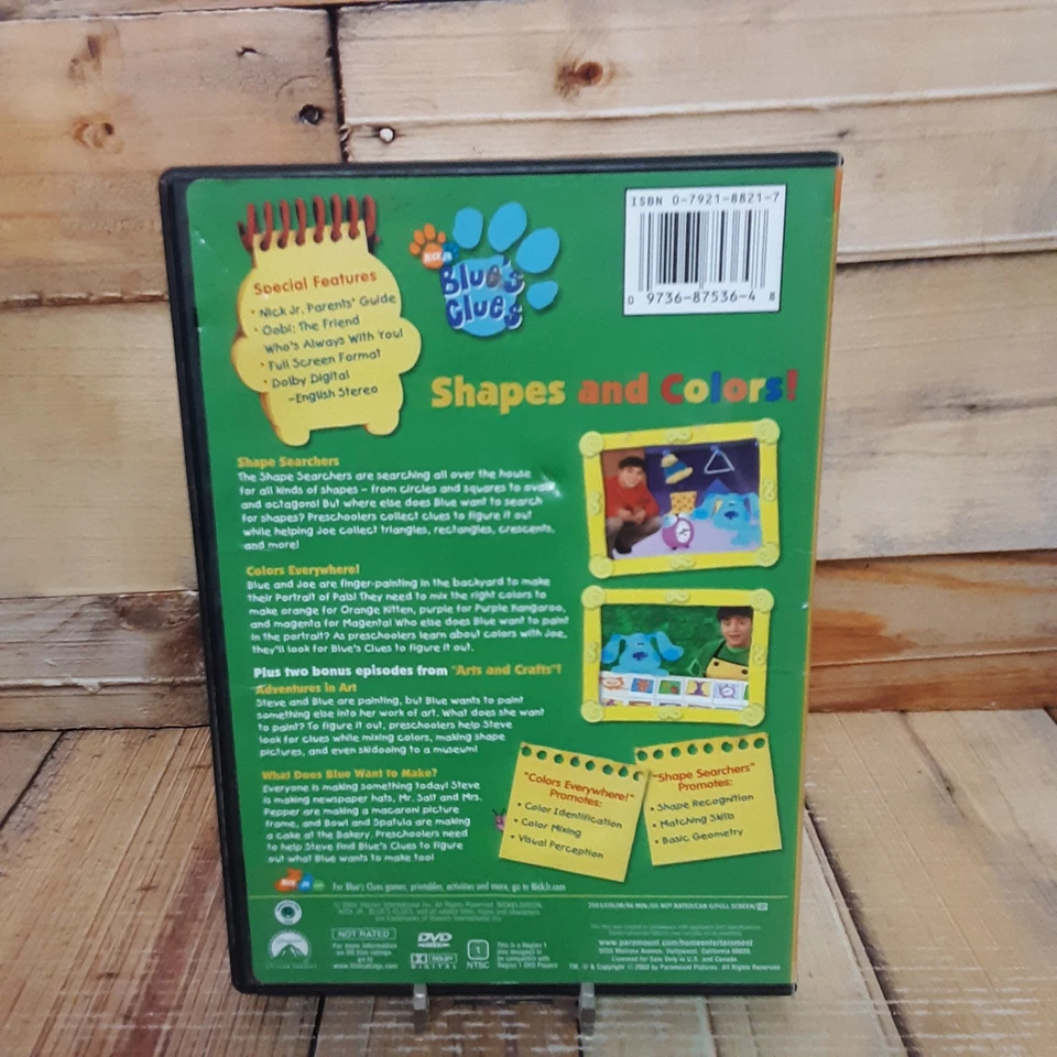 Blue’s Clues Shapes And Colors DVD Used Nick Jr Kids Learning - Image 2 of 4