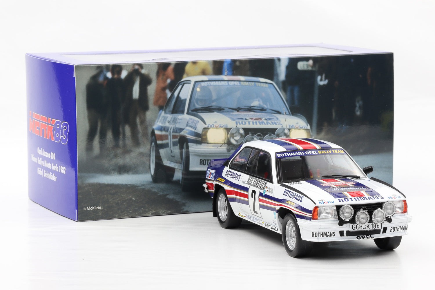 1:18 Werk83 Opel Ascona 400 Night Version #2 Winner Rally Monte Carlo 1982 Röhr