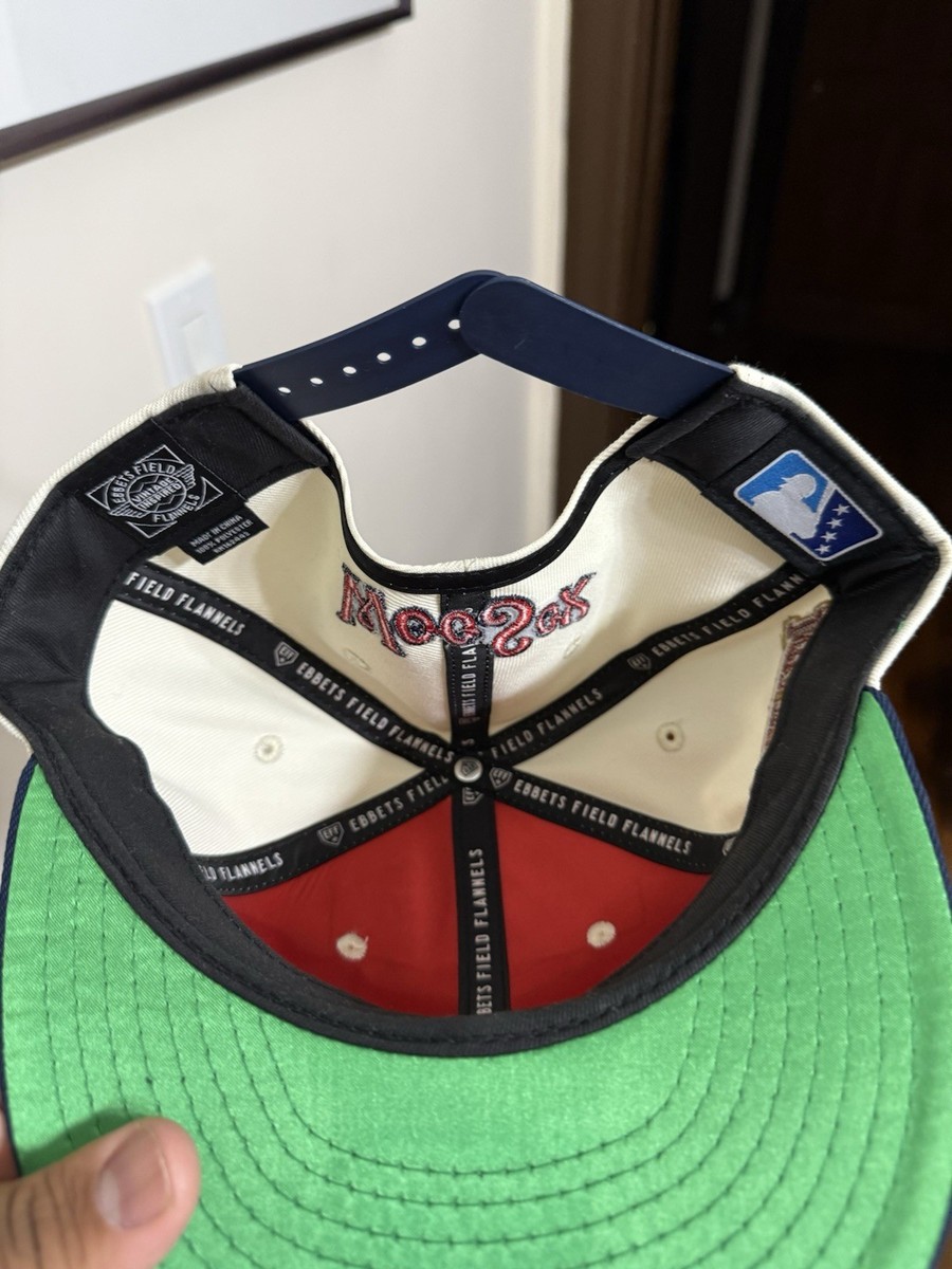 NEW ERA MILB WORCESTER RED SOX NAVY BLUE RED SNAPBACK HAT WOOSOX