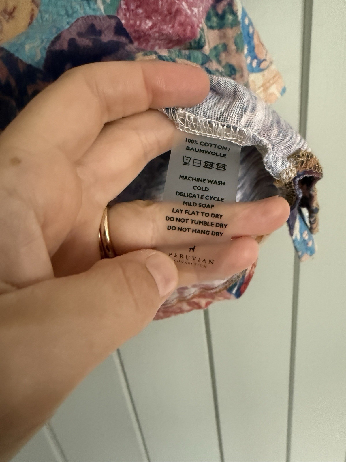 Peruvian Connection Patchwork Print Cotton Tee To… - image 5