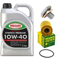 MotoröL Filter Set Meguin 10W-40 5 Liter + Schraube FüR Citroen C8 Peugeot 807