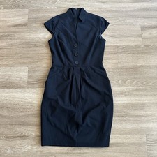 Calvin Klein Button Short Sleeve Dress Black Women’s Small