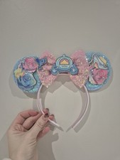 Disney Cinderella Ears Headband - Minnie Mickey Mouse - Carriage - Glass Slipper