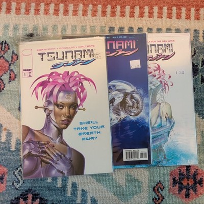 Tsunami Girl #1-3 set Image 1999 Sorayama Paniccia Waltrips