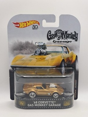 Hot Wheels '68 Corvette Gas Monkey Garage - 1:64 Diecast Car Real Riders