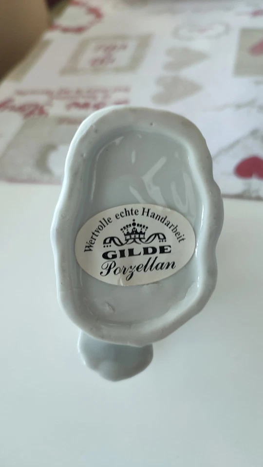 Porzellanvogel weiß Gilde Handarbeit - Bild 3 von 4