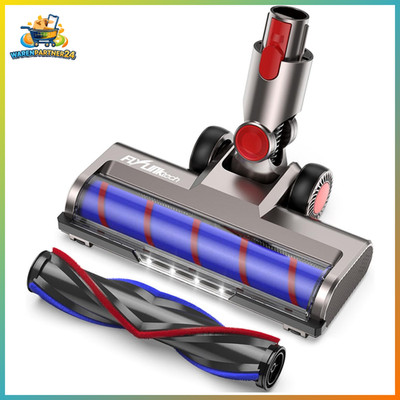 Bürste kompatibel mit Dyson V7 V8 V10 V11 V15, 4-LED, flexibel, 2 Rollen