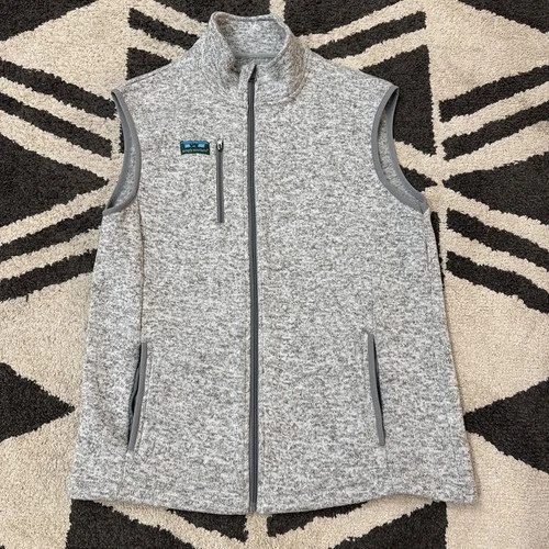 Simply Southern Men's Large Vest Grey Full Zip Pockets - product listing photo
