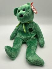 TY Beanie Babies - DUBLIN the BEAR - 4 Leaf Clover (8 inch) - DOB 03-16-2002