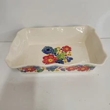 The Pioneer Woman Fiona Floral Rectangle Baking Casserole Dish Ruffled Edge
