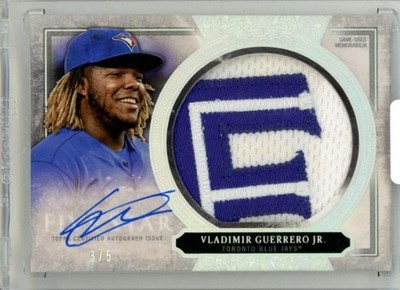 Vladimir Guerrero Jr.  2020 Topps Five Star #AJP-VGJ Autographed Jumbo Patch /5