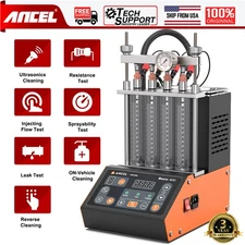 ANCEL ANJ400 GDI EFI FSI Fuel Injector Ultrasonic Cleaner Tester Resistance Test