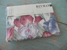 NEW REVMAN ARCADIA FLORAL VINTAGE QUEEN FLAT SHEET NO-IRON 1989 USA