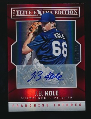 J.B. KOLE   2014 Panini Elite Extra Edition Auto #/799 Milwaukee Brewers