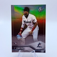 Lewin Diaz 2021 Bowman Platinum #1 Rookie Miami Marlins Card MLB Baseball . rookie card picture