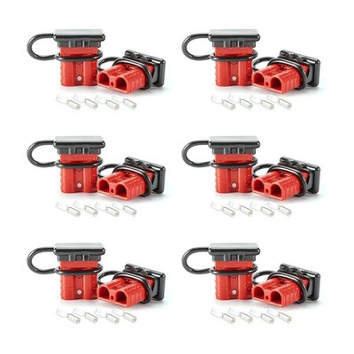 6Pcs 6-14 Gauge Battery Quick Connect Disconnect 50A Wire Connector Plug Kit