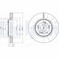 2X Bremsscheibe Delphi BG4250C FüR Honda CR 5 3 4 Dtec RE6 4WD RM1 AWD RE5 RM2