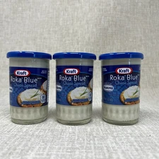 Lot of 3 Kraft Roka Blue Cheese Spread 5 oz Jars Best By 5/26 FREE SHIPPING