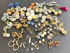 Costume Jewelry Clip on Earring Lot of 57 Pairs Vintage Antique Modern