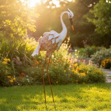 Flamingo Gartenfigur Metall Gartendeko wetterfest handgefertigt ca. 97cm