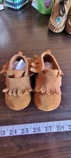 New Baby Size 3 Cute Brown Suede Fringed Moccasins by Wonder Nation