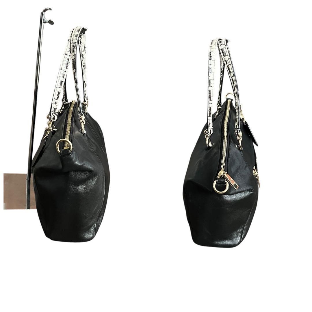 Rare  Item COACH Python Embossed Leather Handbag … - image 11