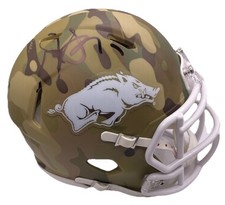 JERRY JONES SIGNED AUTOGRAPHED ARKANSAS RAZORBACKS MINI HELMET PSA